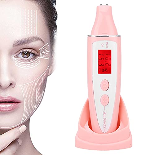 Facial Skin Tester High Sensitive LCD Digital Skin Analyzer Water Oil Analyzer with Digital LCD Display Water Oil Monitor for Skin Care for Traveling,Home,Beauty Salon(01)