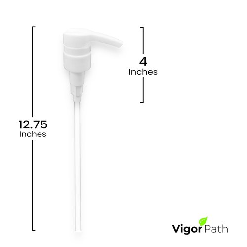 Universal Shampoo/Conditioner Dispenser Pump for Bottles, Leak Proof, Pump Top Fits 1 L/33.8 oz Bottles, 28/410 Neck Size, (White - Pack of 2)