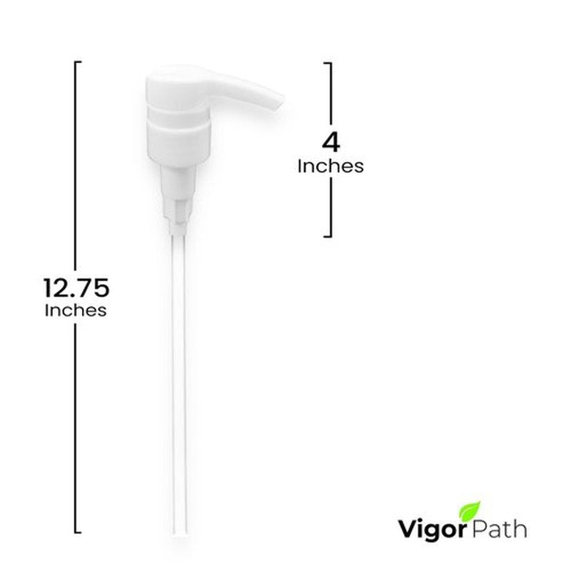 Universal Shampoo/Conditioner Dispenser Pump for Bottles, Leak Proof, Pump Top Fits 1 L/33.8 oz Bottles, 28/410 Neck Size (White - Pack of 4)