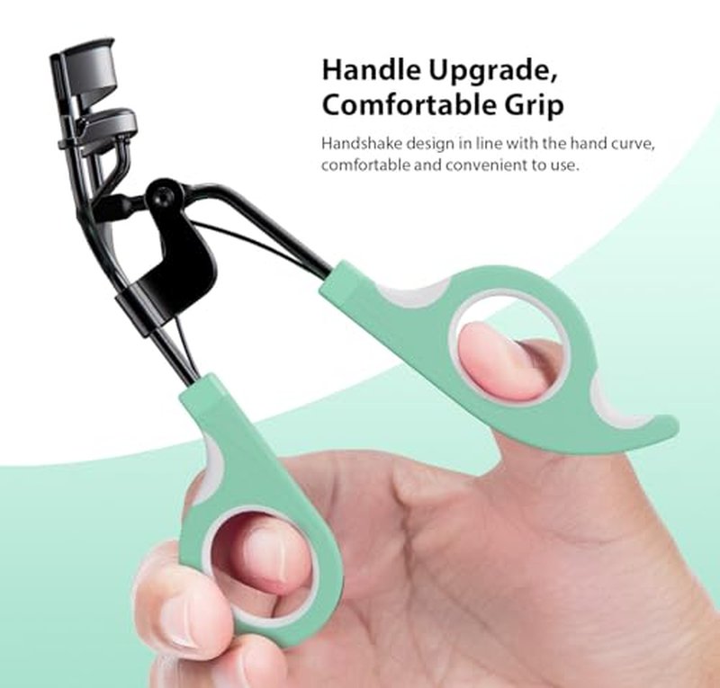 Kaasage Eyelash Curler with Pads, Lash Curler with 5 Extra Silicone Replacement Pads, Achieve Perfect Curls in 5 Seconds