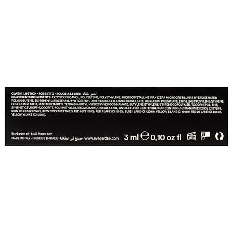EVAGARDEN Classy Lipstick - Formulated with Natural Oils - Envelopes Your Skin with Satin Effect - Light, Pigmented Blend Gives Full Coverage and Chic Finish Instantly - 610 Garnet Rose - 0.1 oz