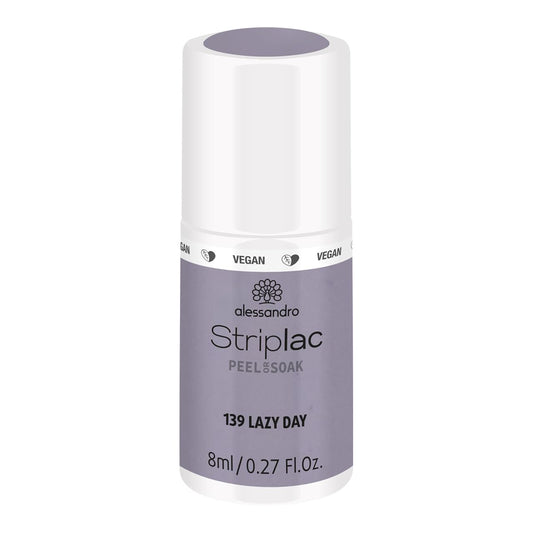 alessandro Striplac Peel or Soak Nail Polish - Long Lasting Wear - Quick Drying Time - Offers a Variety of Colors - Delivers Professional Results - Vegan - Cruelty Free - Lazy Day - 0.27 oz