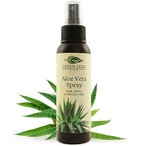 Aloe Vera Spray Bottle Travel Size | Vitamin C Vitamin E & Vitamin A | Skin Care, Hair Spray, Facial Moisturizer in Spray Bottles, Hair Growth, Facial Cleanser Sunburn Relief & After Sun Lotion 3.3oz