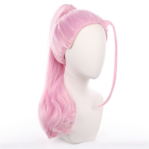 Mystylecos Sanzu Haruchiyo Long Pink Wig with Ponytail Halloween Heat Resistant Hair Anime The Way of Rebirth Cosplay Wig
