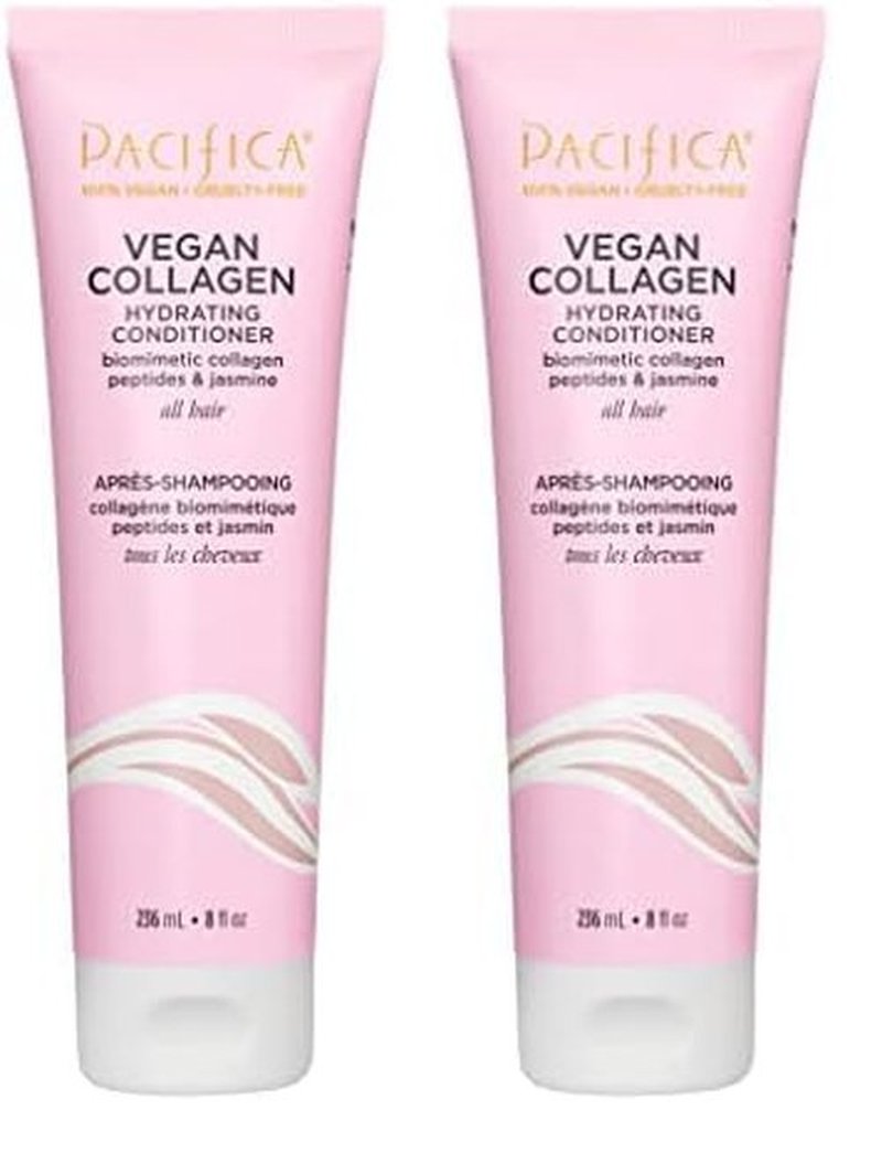 Pacifica Beauty, Vegan Collagen Hydrating Conditioner, Avocado Oil, Vitamin B5, Soften, Restore Shine, Address Split Ends, For Dry & Damaged Hair, Add Shine, Moisture, Sulfate & Silicone Free, Vegan