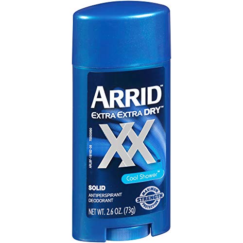 Arrid XX Extra Extra Dry Solid Antiperspirant Deodorant, Cool Shower, 2.6 oz , Pack of 6