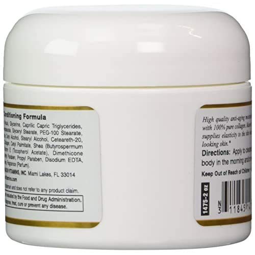 MASON NATURAL Collagen Premium Skin Cream - Anti Aging Face and Body Moisturizer, Intense Skin Hydration and Firmness, Pear Scent, Paraben Free, 2 OZ (4-Pack)