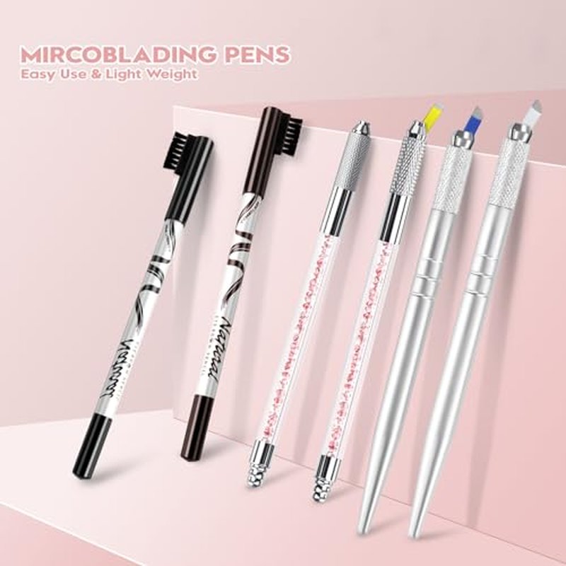 MOKOHOA Microblading Kit, Eyebrow Microblading Pen Microblade Kit with microblading blades Microblading Supplies for Permanent Makeup Supplies
