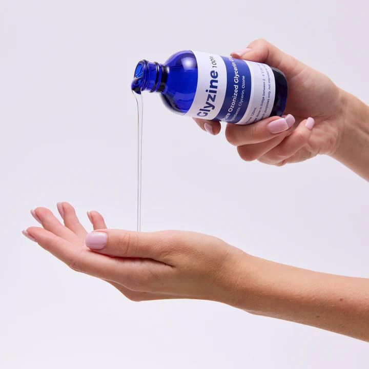 Glyzine Ozonized Glycerin - Deep Moisturizing Humectant for Face & Body | 2 oz | Anti-Aging & Acne Support