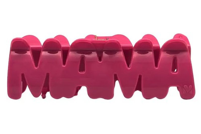 Mascella MAMA Personalized Hair Claw Clip - Custom Name Word Design, Large Strong Hold Non-Slip Hair Claw for Women, Durable Hair Accessory, Stylish Hair Clip for Everyday Wear (Carnival)