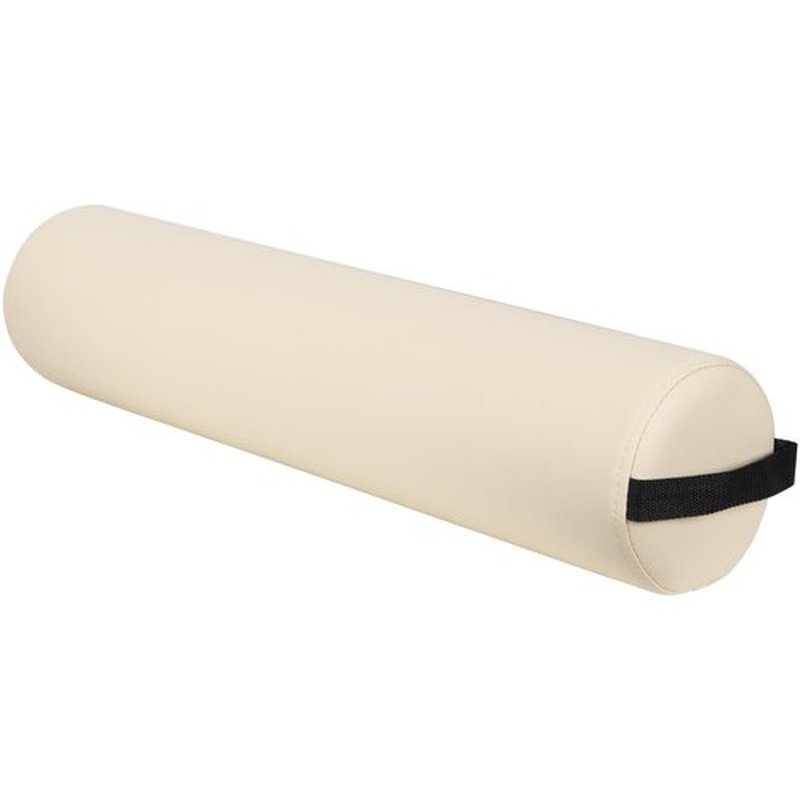 ForPro Full Round Bolster Pillow, Crème, Oil and Stain-Resistant, for Massage and Yoga, 6” R x 26” L