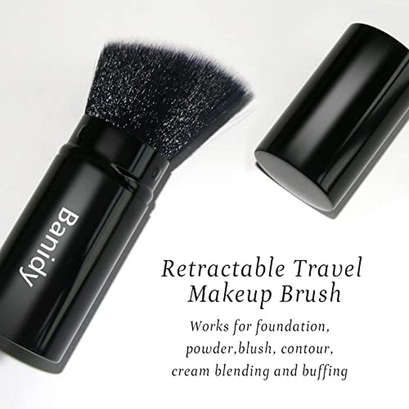 Makeup Brush, Banidy Retractable Kabuki Brush Foundation Brush for Powder Blush, Bronzer, Buffing, Liquid, Cream