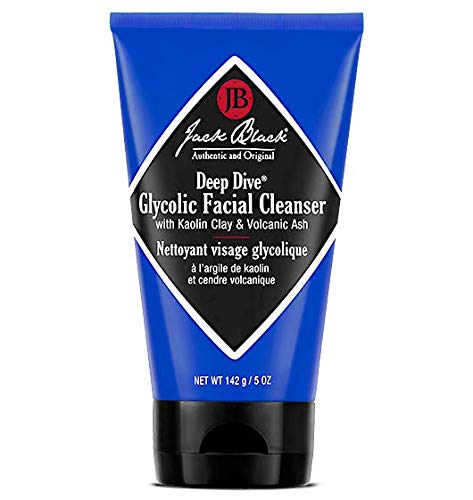 Jack Black Deep Dive Glycolic Facial Cleanser - Exfoliating Gel for Clear Skin | 3, 5 & 10 Fl Oz