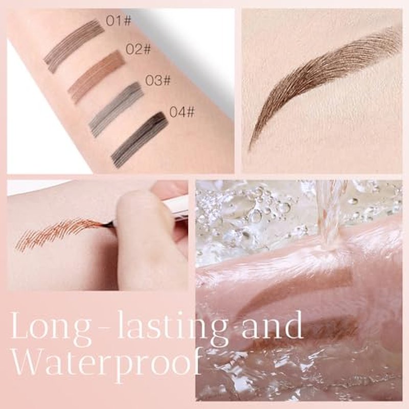 2025 New 3D Magic Microblading Eyebrow Pencil, 2PCS Waterproof Brow Pencil with Micro-Fork Tip,Long lasting Makeup Eyebrow Pencil Fine Stroke Natural Gap Filling Eyebrow (ALL COLOR)