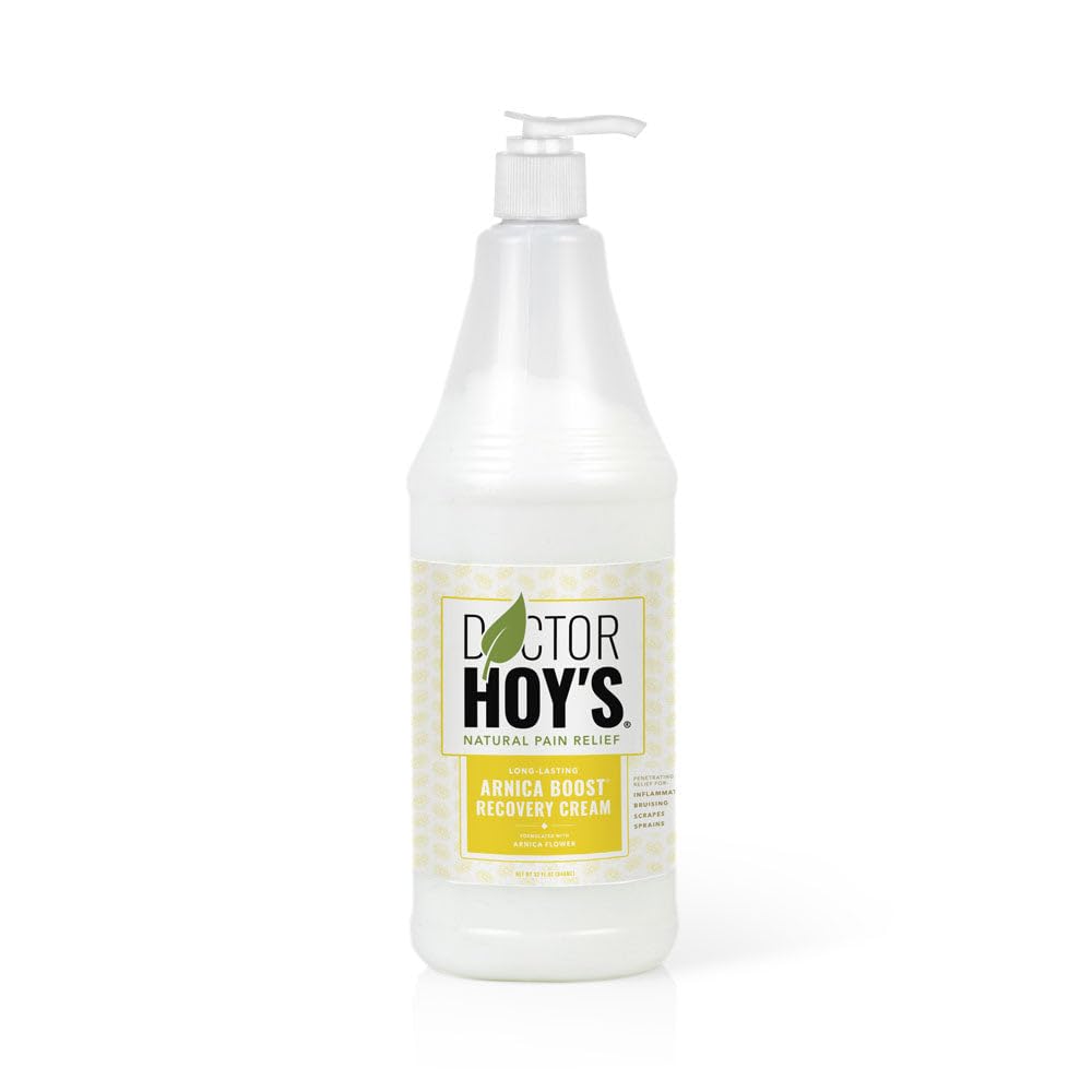 DOCTOR HOY'S Natural Arnica Boost Recovery Cream, Bruise and Muscle Pain Relief Cream, Topical Homeopathic Formula with Arnica Montana for Rapid Bruise Relief (32 Fl Oz)