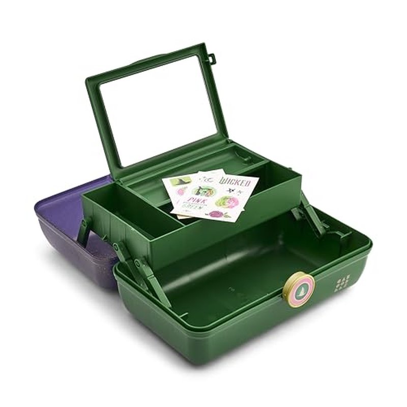 Caboodles Women's Care Pack + Lil Bit Set Cosmetic Case, Wicked-Pink & Green