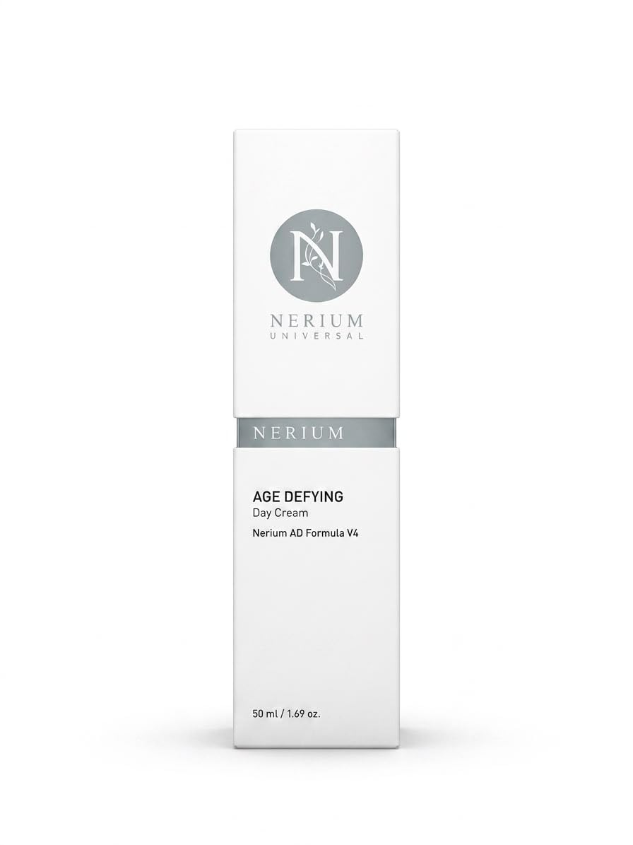 Nerium Day Face Cream | Clean Beauty Hydrating Peptide & Jojoba Oil Face Moisturizer with Elastin, Rice Bran & Olive Oil | Firming, Brightening & Nourishing Daily Skincare | 50 ml