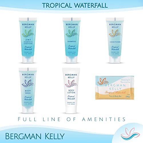 BERGMAN KELLY - Hotel Soap Bars - White Tea, 0.5 oz, 100 PK - Travel Size Luxury Bulk Amenities Bar Soap - Mini Individually Wrapped Rectangular Soap, Small Toiletries for Airbnb, Motel, Guest Bath