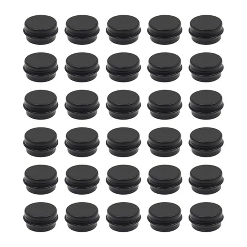Aluminum Tin Jars Containers,ULIFESTAR Leak Proof Cosmetic Tin Jars Containers,Round Tin Cans with Lids,10PCS Black Cosmetic Sample Refillable Containers for Spice (7.1 ounces 92*45mm/3.62*1.77")