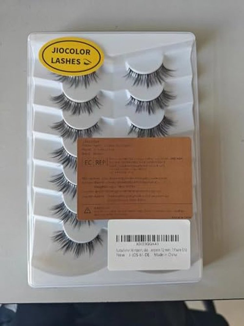 False Eyelashes Cat Eye Look Natural Short Lashes 3D Wispy Fake Eyelashes Foxy Eye Lashes 12mm Fluffy Wispies False Lashes Pack 7 Pairs S5