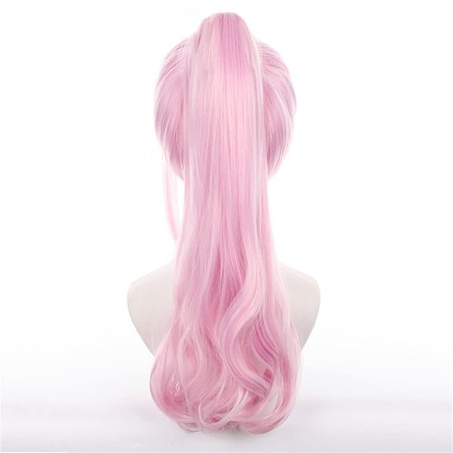 Mystylecos Sanzu Haruchiyo Long Pink Wig with Ponytail Halloween Heat Resistant Hair Anime The Way of Rebirth Cosplay Wig