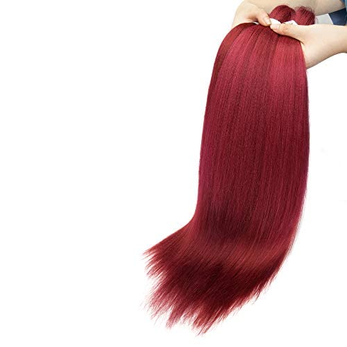 Pre-Stretched Braiding Hair Extensions Hot Water Setting Braiding Hair Easy Braid Crochet Hair Professional Itch Free Synthetic Fiber Soft Yaki Texture Braids hair 26In (2 Bundles,#900)