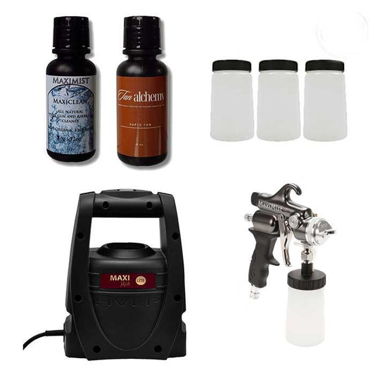MaxiMist Spray Tan Machine - HVLP Airbrush System for Sunless Tanning | Home Use, Elite Lite Pro