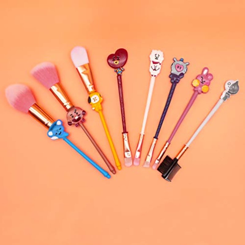 CuteBrush Makeup Brush Set w/Pouch Cosmetic Brushes With Sailor Moon Gems(KS-BTS)