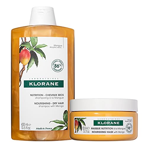 Klorane Nourishing Shampoo With Mango Butter, Moisturize and Hydrate Dry Hair, Paraben, Silicone, Sls Free, Travel Size, 3.3 Fl Oz (Pack of 1)