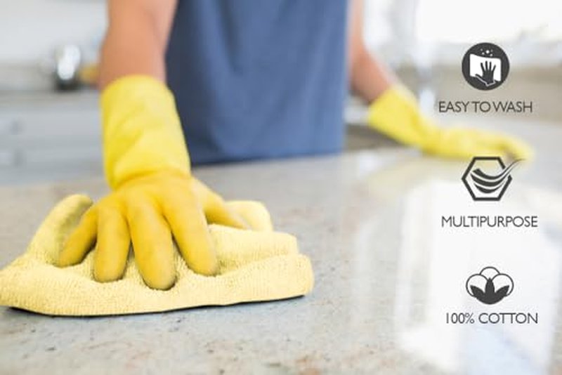 Premium Wash Cloths Pack of 12 (13" x 13" Inches)- 100% Combed Ring Spun Cotton WashCloth - Luxury Washcloths – Ultra Soft Face Towels - Highly Absorbent Wash Cloth for Face (Yellow)