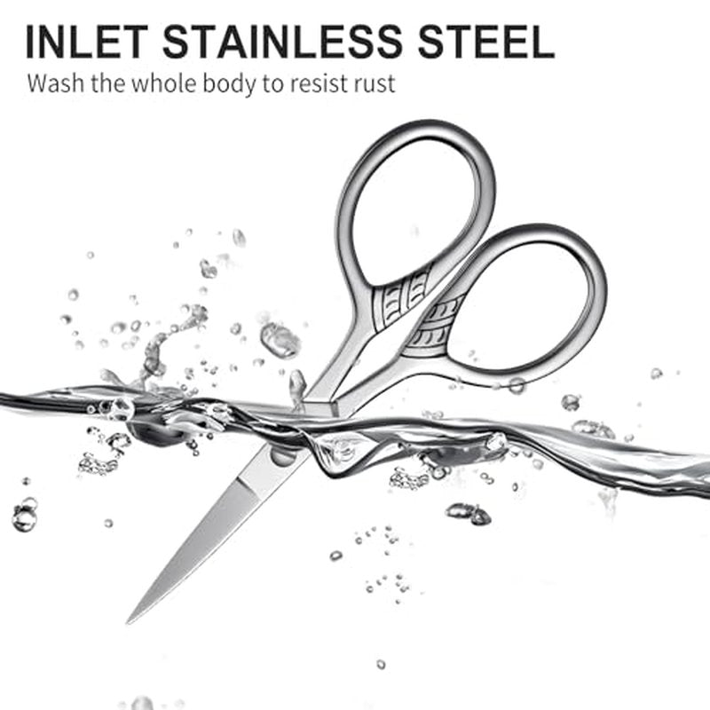 Small Scissors, Eyebrow Scissors, Nose Hair Scissors, Professional Grooming Scissors for Hair, Eyelashes, Nose, Eyebrow Trimming, Mustache. - AsonTao