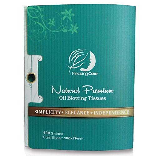 Natural Oil Blotting Paper Roll, Refillable Compact Dispenser No Shine Sheets, Absorb Excess Shine on Face or Scalp Instantly, Men and Women Facial Skin Care or Make Up Must Have (Bamboo Charcoal)