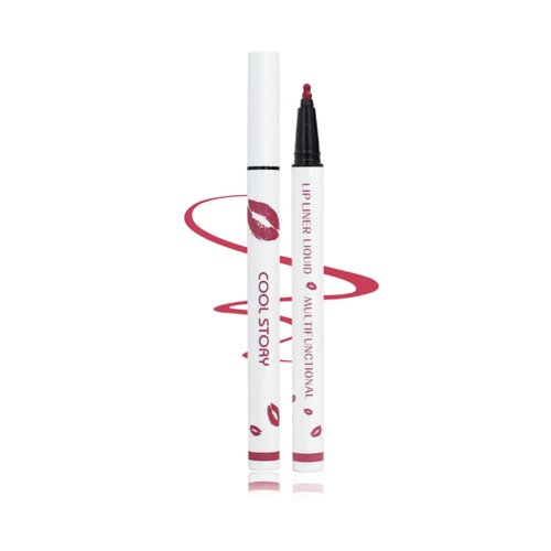 Anokia Cool Story Lip Liner Liquid, Cool Story Lip Liner, Longwear Liquid Lip Liner, Liquid Lipstick & Lip Liner Pencil, 2-in-1 Waterproof Long-Lasting Matte Liquid Lipstick for Women (02#, 0.6ml)
