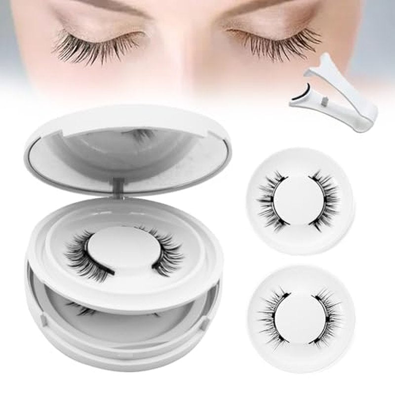 Krafty Magnetic Eyelashes,Magnetic Eyelashes,Magnetic Eyelashes Natural Look,Reusabl Magnetic Eyelashes with Applicator,No Glue Needed Eyelashes Magnetic Lashes(Natural+Devil)