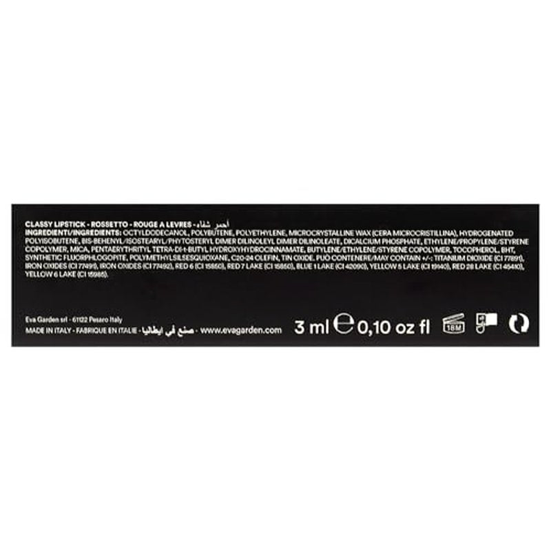 EVAGARDEN Classy Lipstick - Formulated with Natural Oils - Envelopes Your Skin with Satin Effect - Light, Pigmented Blend Gives Full Coverage and Chic Finish Instantly - 611 Tango Red - 0.1 oz