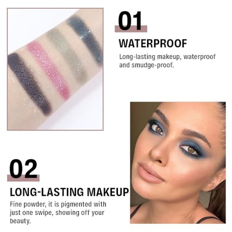 Eyeshadow Single lightslate Gray Matte, High-Pigment Monochrome Eye Shadow Pressed Powder, Everyday Velvety Silky Eye Makeup Looks, Professional Long-Lasting Waterproof Single Eyeshadow Palette, 01#