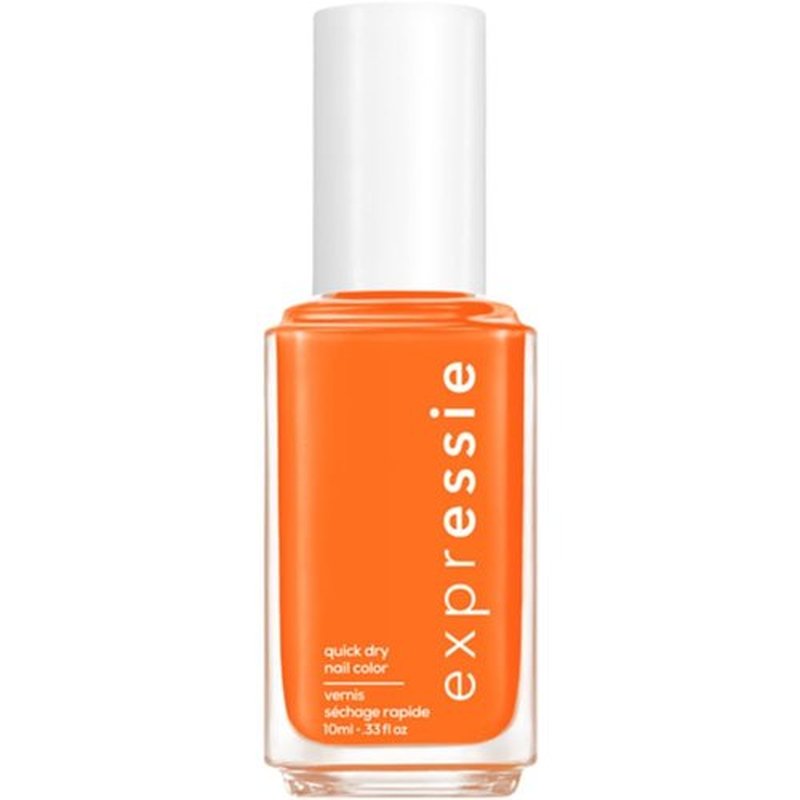 essie Expressie Nail Polish, Quick-Dry Electric Orange Nail Polish, Vegan, Bearer Of Rad News, 0.33 fl oz