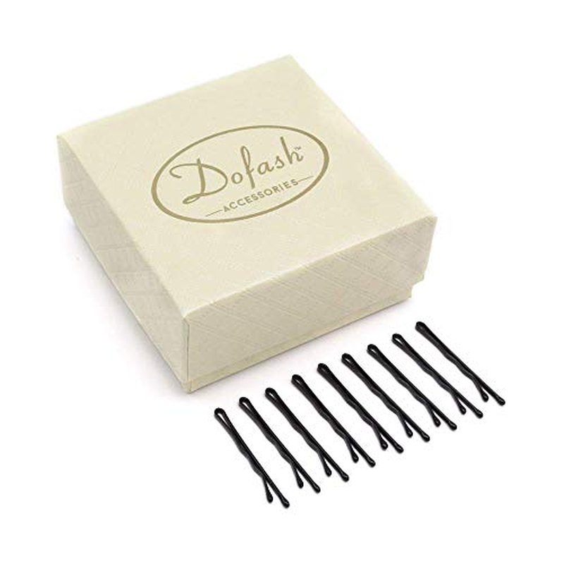 Dofash 100Pcs Bobby Pins Hair Pins Steel Hair Clips 3.5Cm/1.38" Hair Accessories For Girls (Black)
