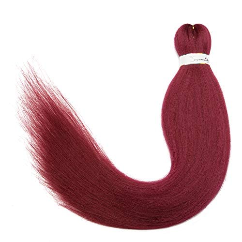 Pre-Stretched Braiding Hair Extensions Hot Water Setting Braiding Hair Easy Braid Crochet Hair Professional Itch Free Synthetic Fiber Soft Yaki Texture Braids hair 26In (2 Bundles,#900)