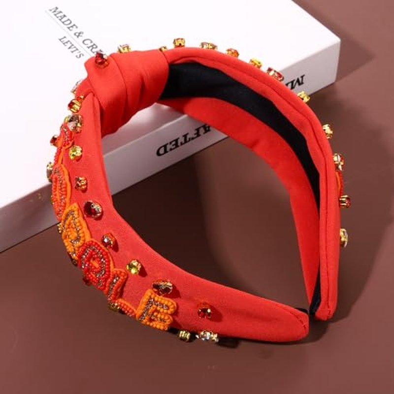 YAHPERN Thanksgiving Fall Headband for Women Turkey Knotted Headband Wide Top Knot Headbands Thanksgiving Hair Accessories