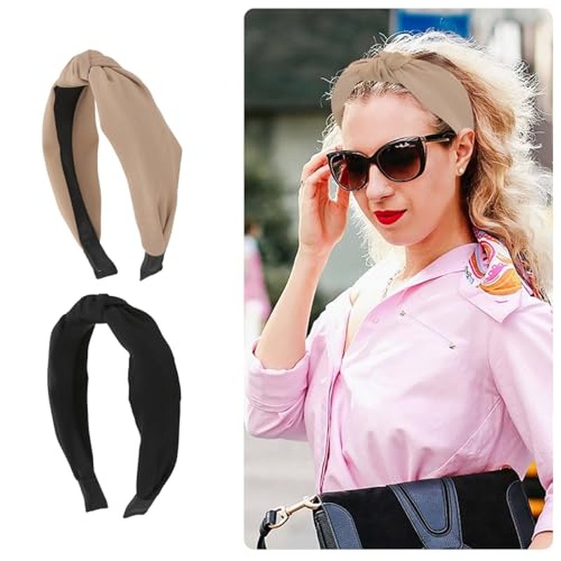 HMGDZ Headbands for Women,Stylish Top Knotted Headbands - Knotted Headband For Women,Fashion No Slip Headband for Women Hairbands Hair Accessories,Suitable for Washing Face, Beauty.