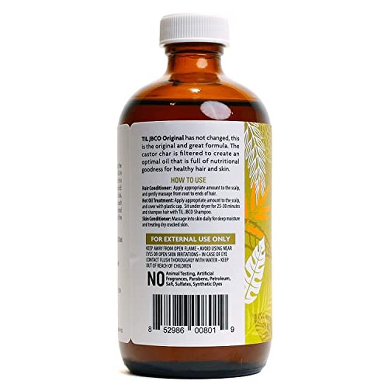 Tropic Isle Living Jamaican Black Castor Oil 8oz - For Hair Growth, Skin Conditioning, Eyebrows & Eyelashes, Scalp and Nail Care. Strengthen, Moisture & Repair