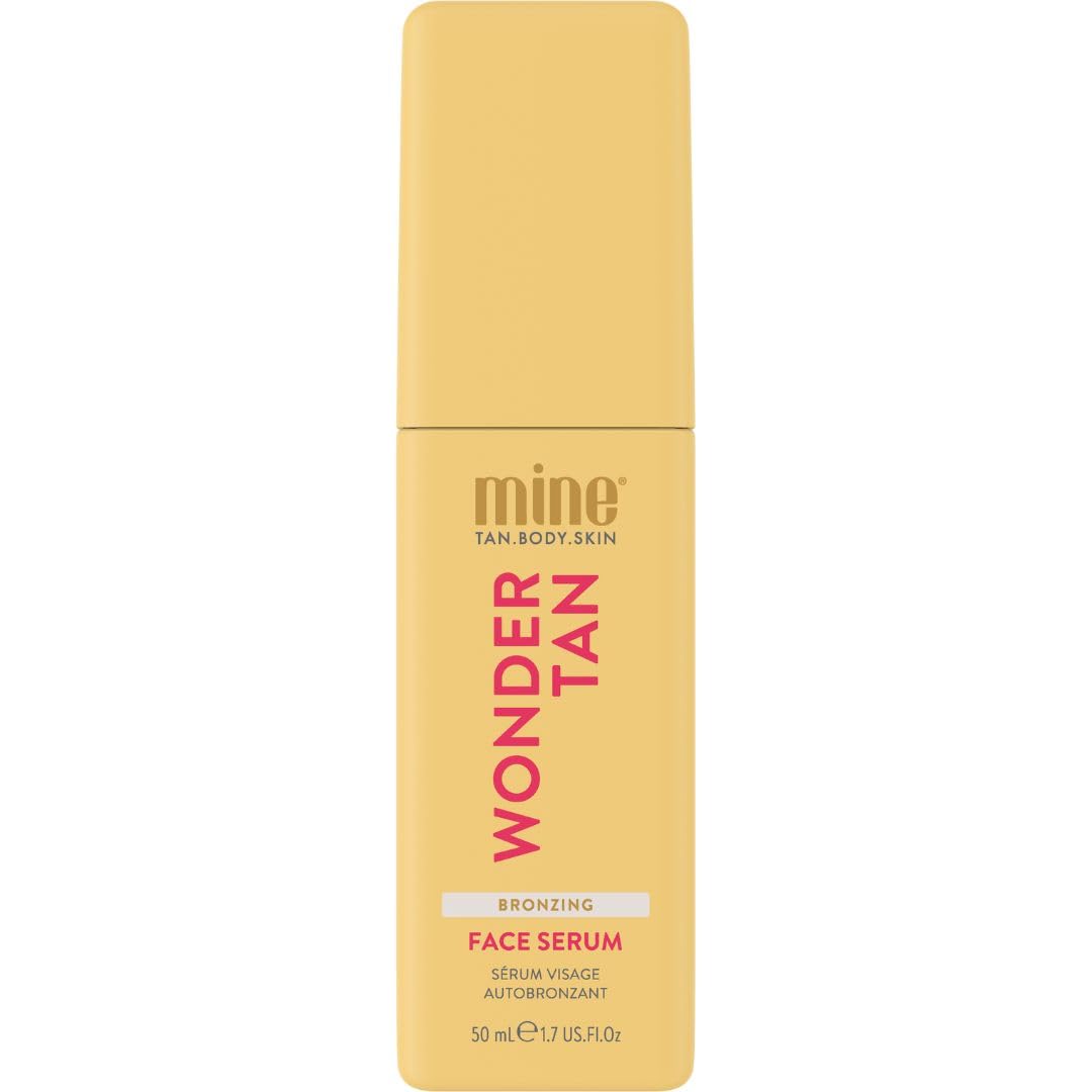 Minetan Facial Self Tanning Drops | Wonder Tan Serum- Clear Gradual Face Tan Cream, Daily Sunless Fake Tanner, Hyaluronic Acid & Vitamin C, Ultra Hydrating, Dark Bronzing Glow Finish, 1.7 Fl Oz