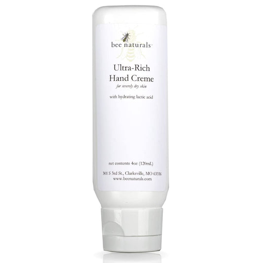 Bee Naturals Ultra-Rich Hand Cream - Intense Hydration for Dry, Cracked Skin | Coconut & Avocado Oils, Beeswax