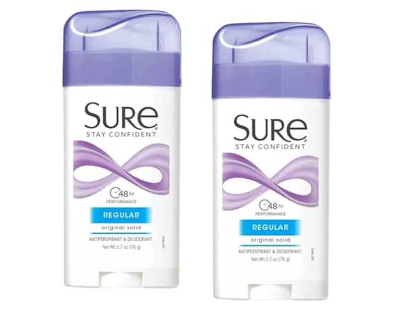 Sure Deodorant 2.6 Ounce Invisible Solid Regular (76ml) (2 Pack)