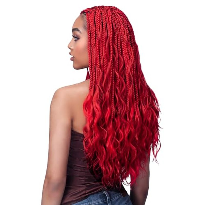BOBBI BOSS Pre-Feathered Braid 3X BODY WAVE 20" (3-Pack, Red)