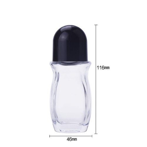 Wresty Roll On Glass Bottles For Essential Oils,2 Pcs Deodorant Bottles Perfume Roller Bottles Empty Deodorant Containers Roller Ball Bottles For Fragrance Cosmetics (50ml/1.69Oz)