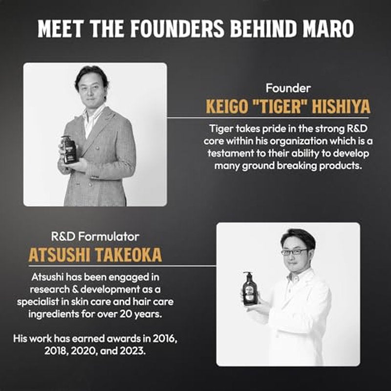 MARO17 Black+ Shampoo - Mens Shampoo For Gray Hair Reversal, Sulfate Free DHT Blocker Shampoo For Men with Royal Jelly & Collagen for Thicker, Darker Hair - Promotes Hair Growth & Prevents Greying
