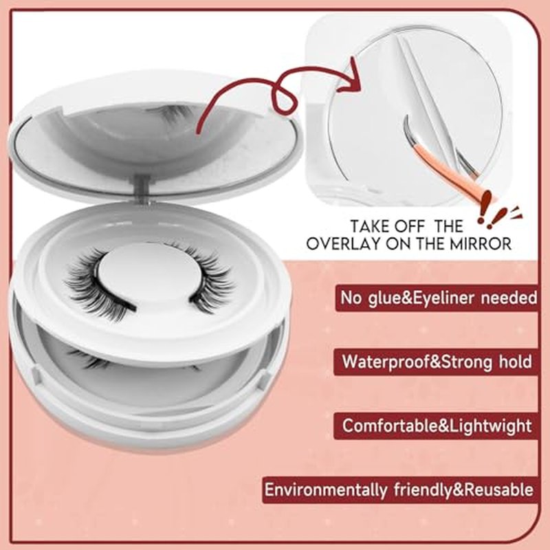 Krafty Magnetic Eyelashes,Magnetic Eyelashes with Applicator,Crafty co Magnetic Eyelashes Without Eyeliner,Reusable No Glue Needed Magnetic Eyelashes Kit Easy to Wear and Remove Readily (Natural+Fox)