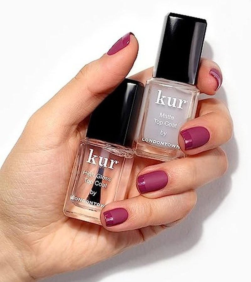 LONDONTOWN High Shine Glossy Top Coat Nail Polish, Long Lasting Wear, Vegan/Cruelty-Free Gluten-Free Formula .40fl oz